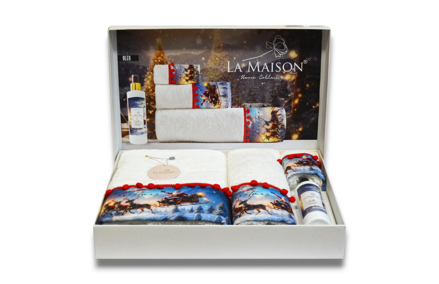 Подарунковий набір рушників La Maison d'Armorine 3 шт. з ароматом Olen 30483 (29658337) - фото 3 Подарунковий набір рушників La Maison d'Armorine 3 шт. з ароматом Olen 30483 (29658337) - фото 3