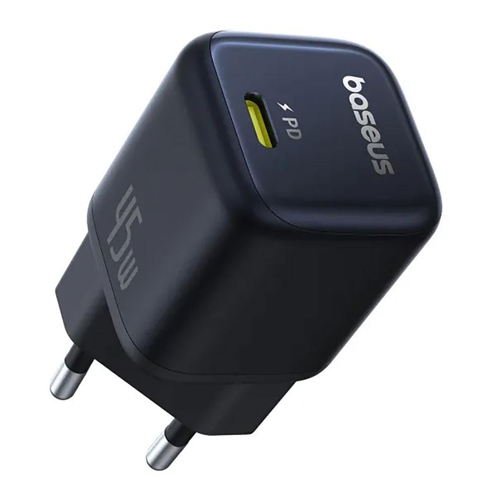 Зарядное устройство для телефона BASEUS PicoGo GaN Fast Charger 1C 45W EU Cosmic Black (19117)