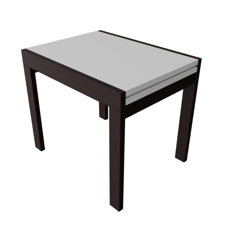 Стол обеденный Неман Корс раскладной дерево/ЛДСП 686х890/890х750 мм Белый/Венге