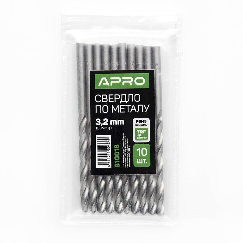 Сверло по металлу Apro Р6М5 3,2 мм (810018)