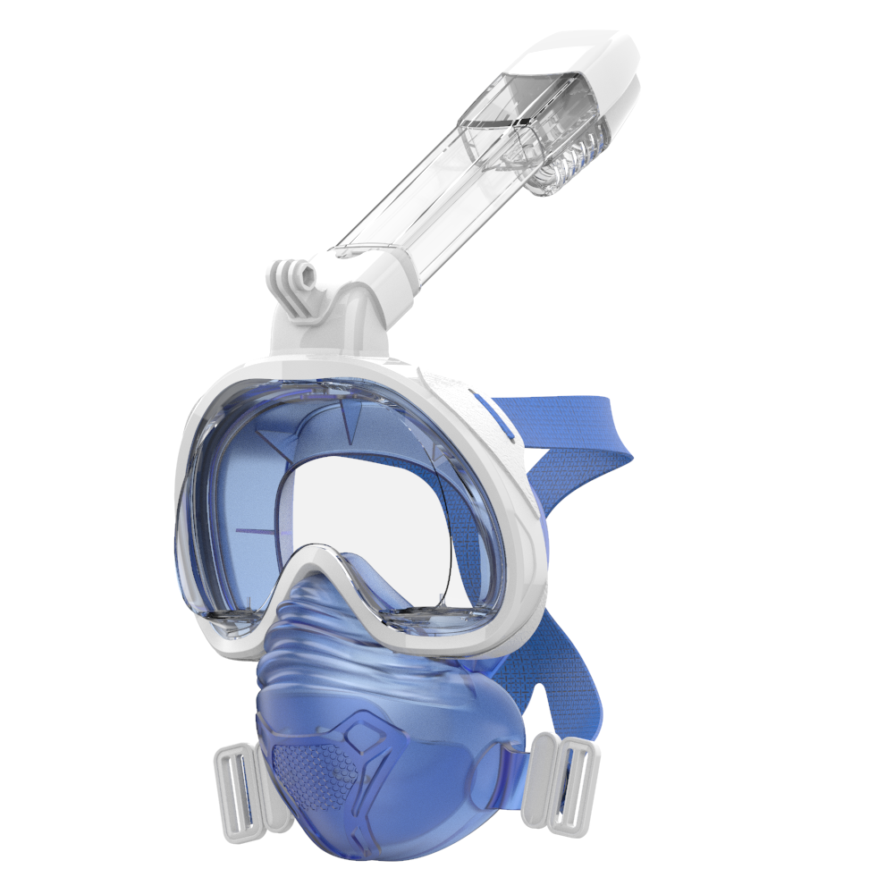 Маска для плавания полнолицевая Vela Sport DUO L/XL Синий (00853)