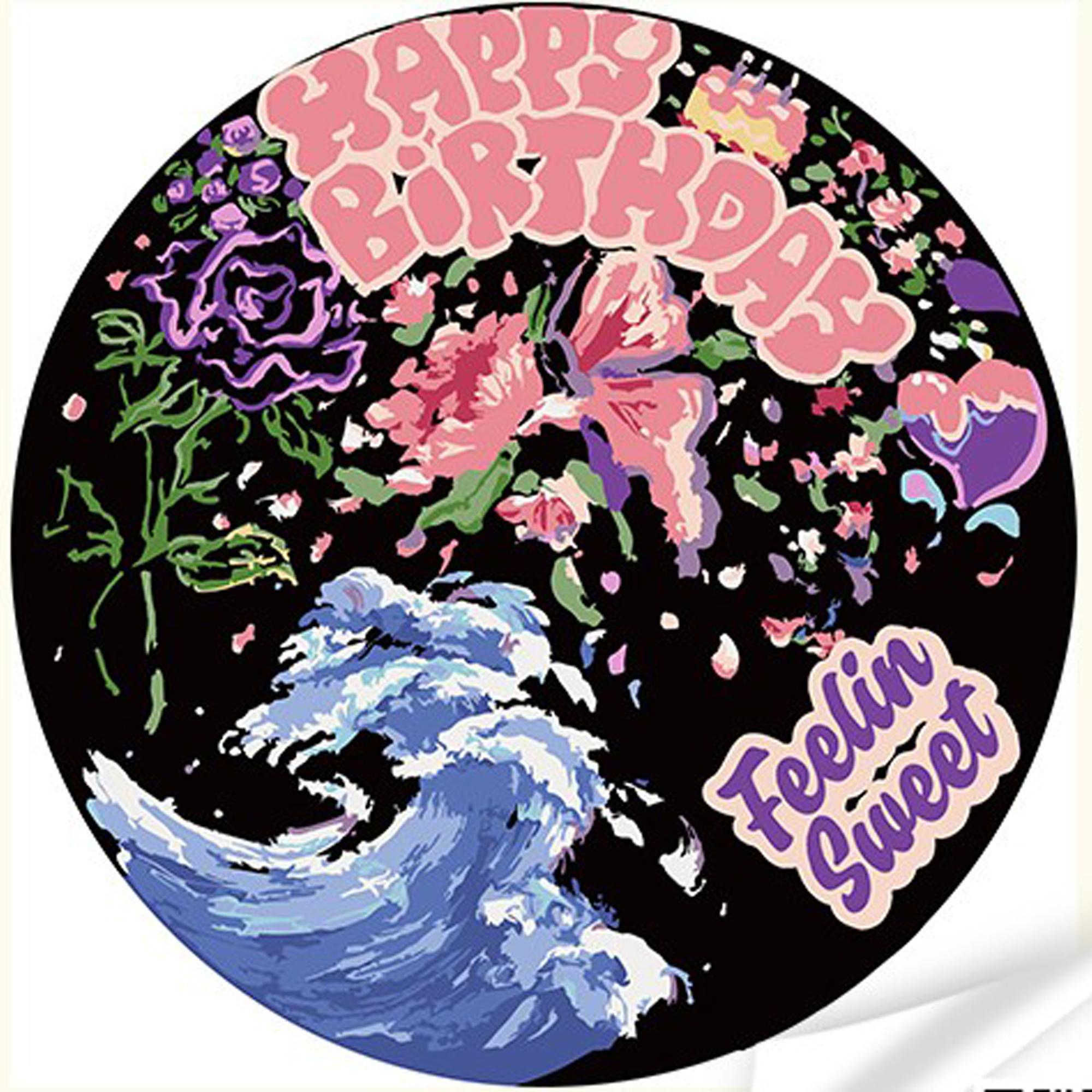 Картина по номерам Strateg Премиум из винила Праздничное море цветов 30x30 см (GP-19)