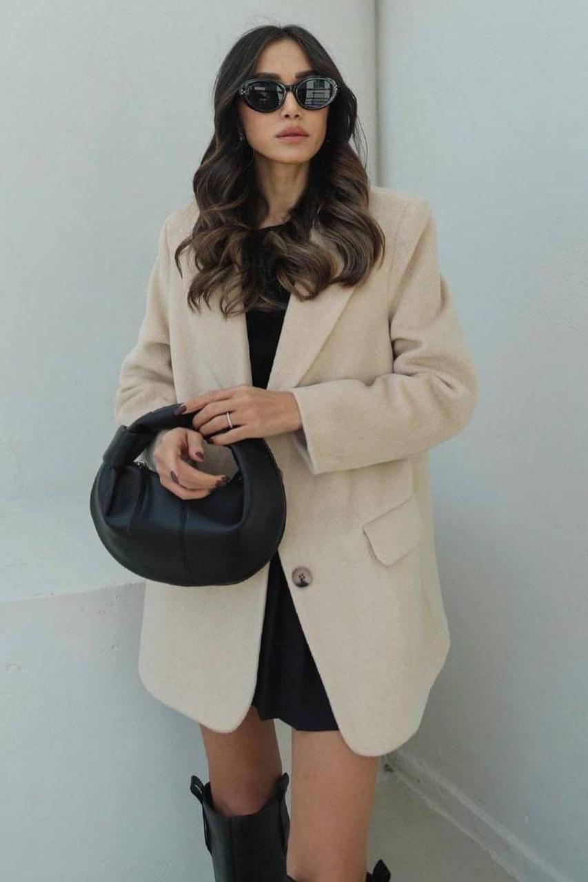 Пальто-пиджак женский S-XL Бежевый (192870)