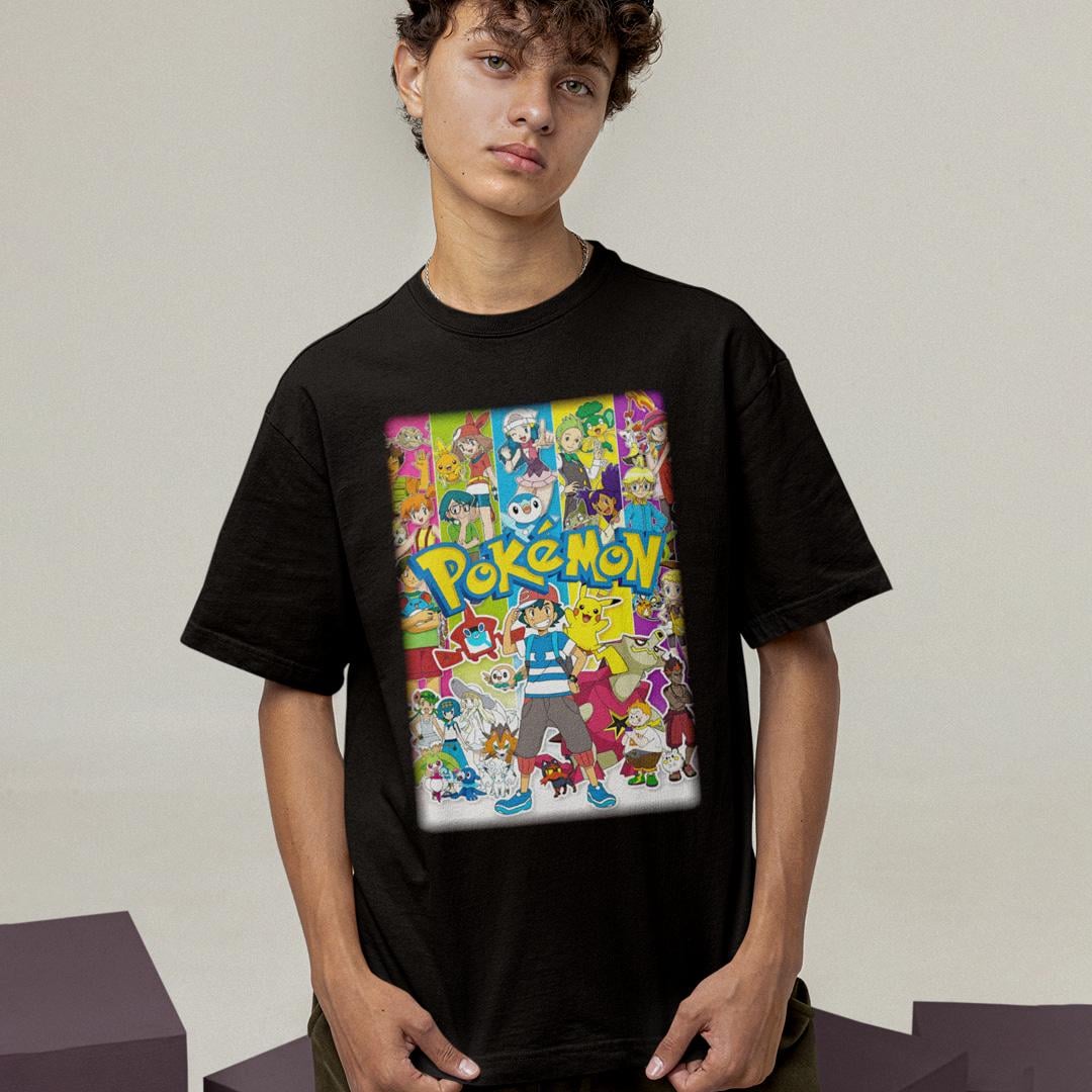 Футболка унисекс Pockemon All Characters 3XL Черный (0000011533)