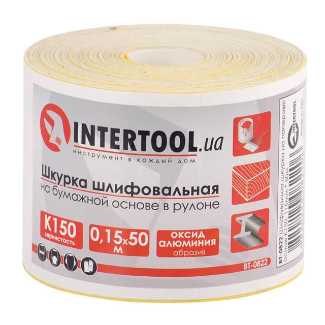 Шлифовальная шкурка Intertool BT-0822 на бумажной основе К150 115 мм 50 м (12088508)