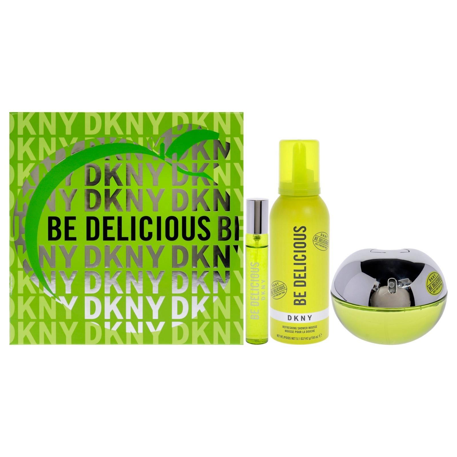 Подарунковий набір для жінок Donna Karan Be Delicious парфумована вода 100 мл/міні 15 мл та освіжаючий мус для душу 150 мл (374858)