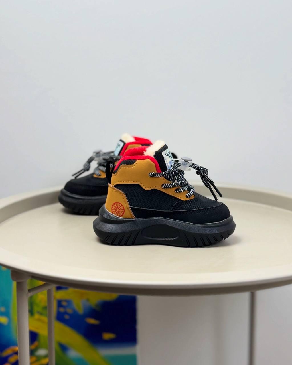 Ботинки детские осенние 1459 р. 25 Черный (23603816) - фото 6