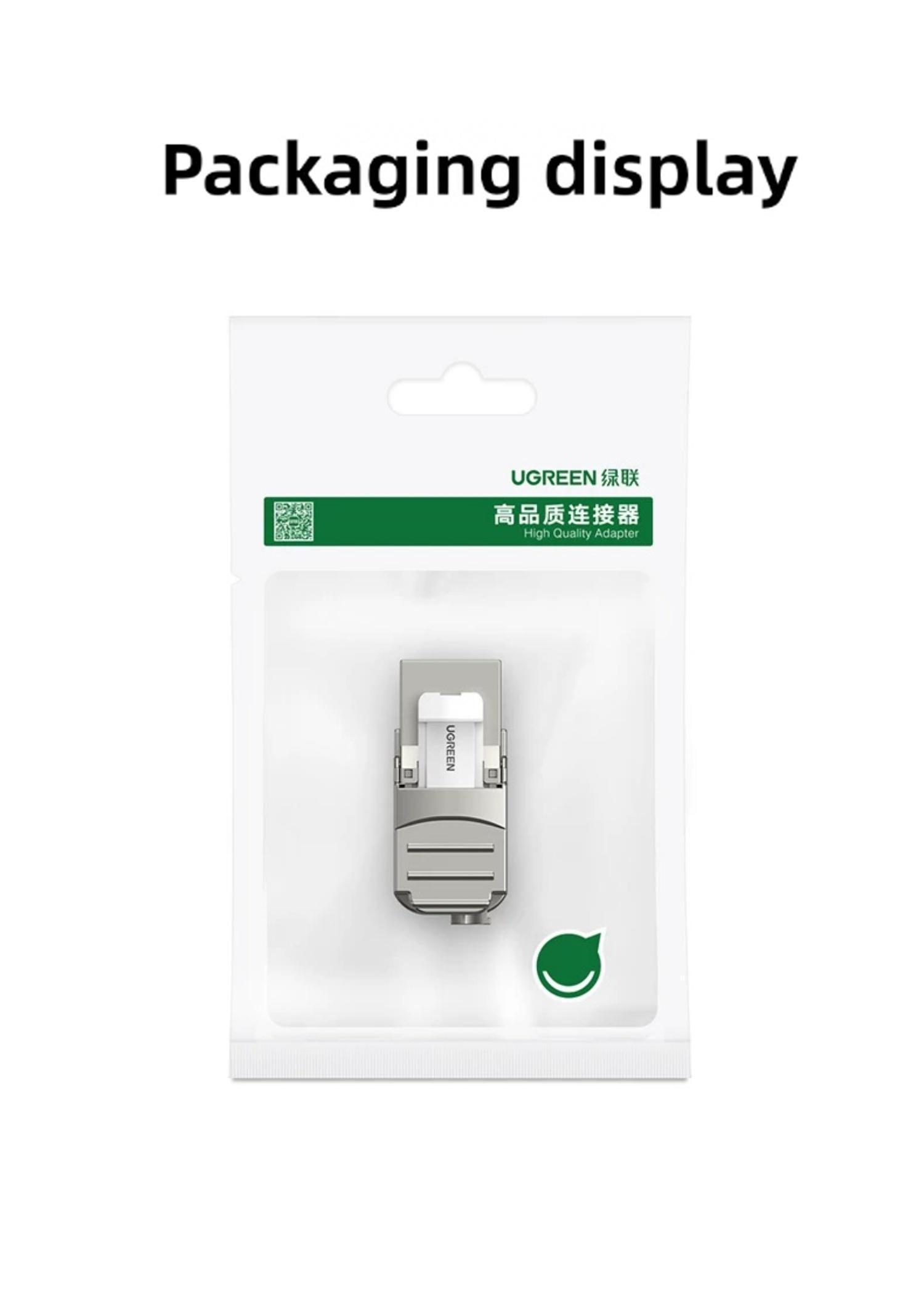 Модуль Ugreen RJ45 CAT.7 Keystone 180° 10 гбіт/с Срібний (29657169) - фото 5 Модуль Ugreen RJ45 CAT.7 Keystone 180° 10 гбіт/с Срібний (29657169) - фото 5