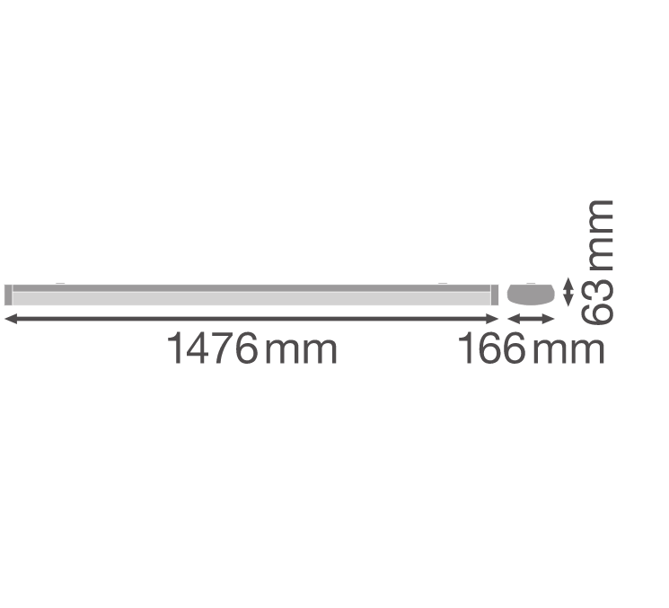 Светильник светодиодный Ledvance аварийный линейный 1476 мм 45 Вт 4000К 6165 lm IP44 (4058075733251) - фото 4
