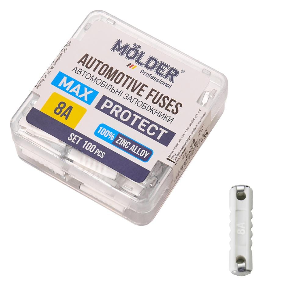 Набор предохранителей Molder цилиндрический 8А 100 шт. (MA22108)