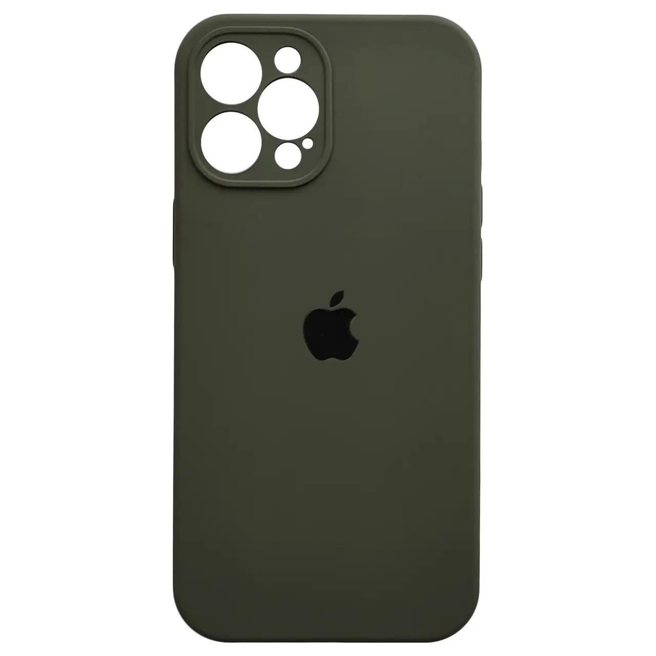 Силіконовый Чохол Накладка Закрита Камера Silicone Case Full Camera Для iPhone 13 Pro Max Hunter Green