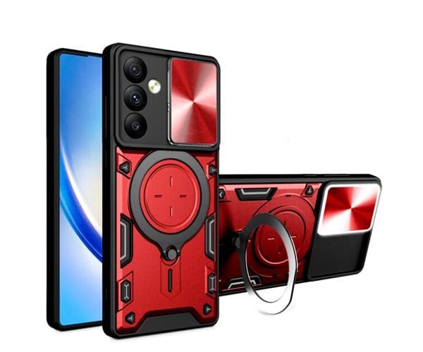 Чехол-накладка Omeve Magnetic Ring для Samsung Galaxy A26 5G Красный