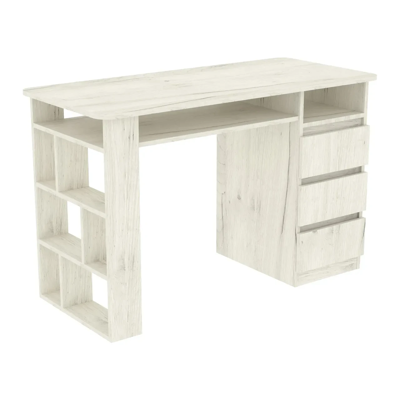 Стіл манікюрний Kontinent СМ-2 правий 1200х550х760 мм Дуб Крафт Білий (82955600) - фото 1