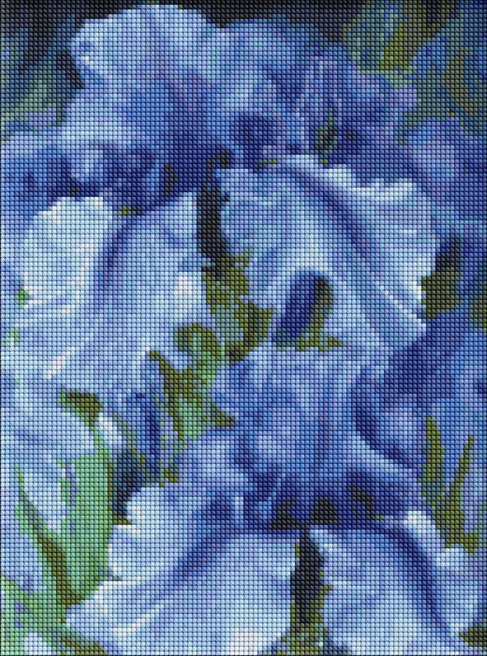 Алмазная мозаика Ideyka Голубые ирисы 30х40 см (2987254725)