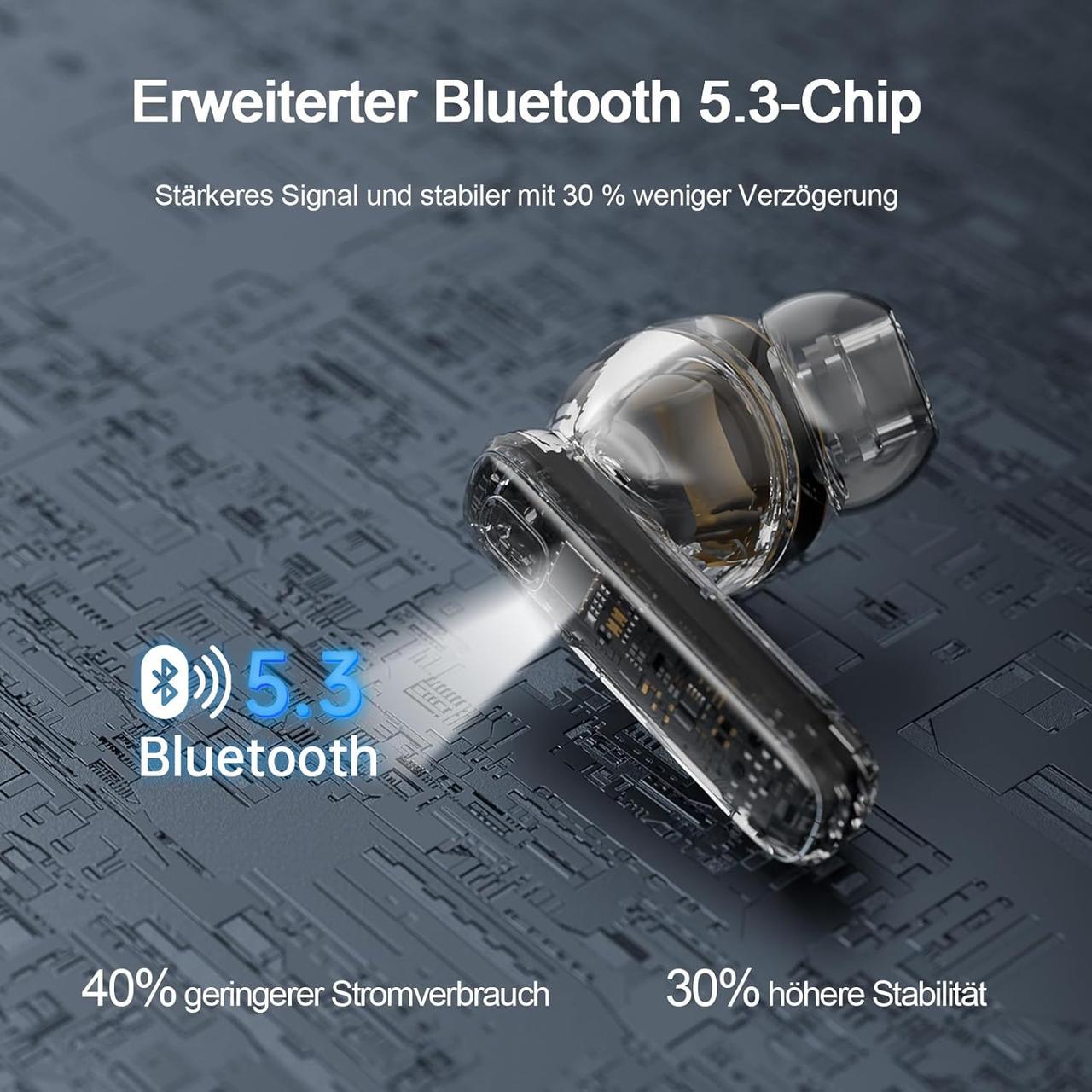 Наушники беспроводные Bluetooth 5.3 с 4 микрофонами - фото 2