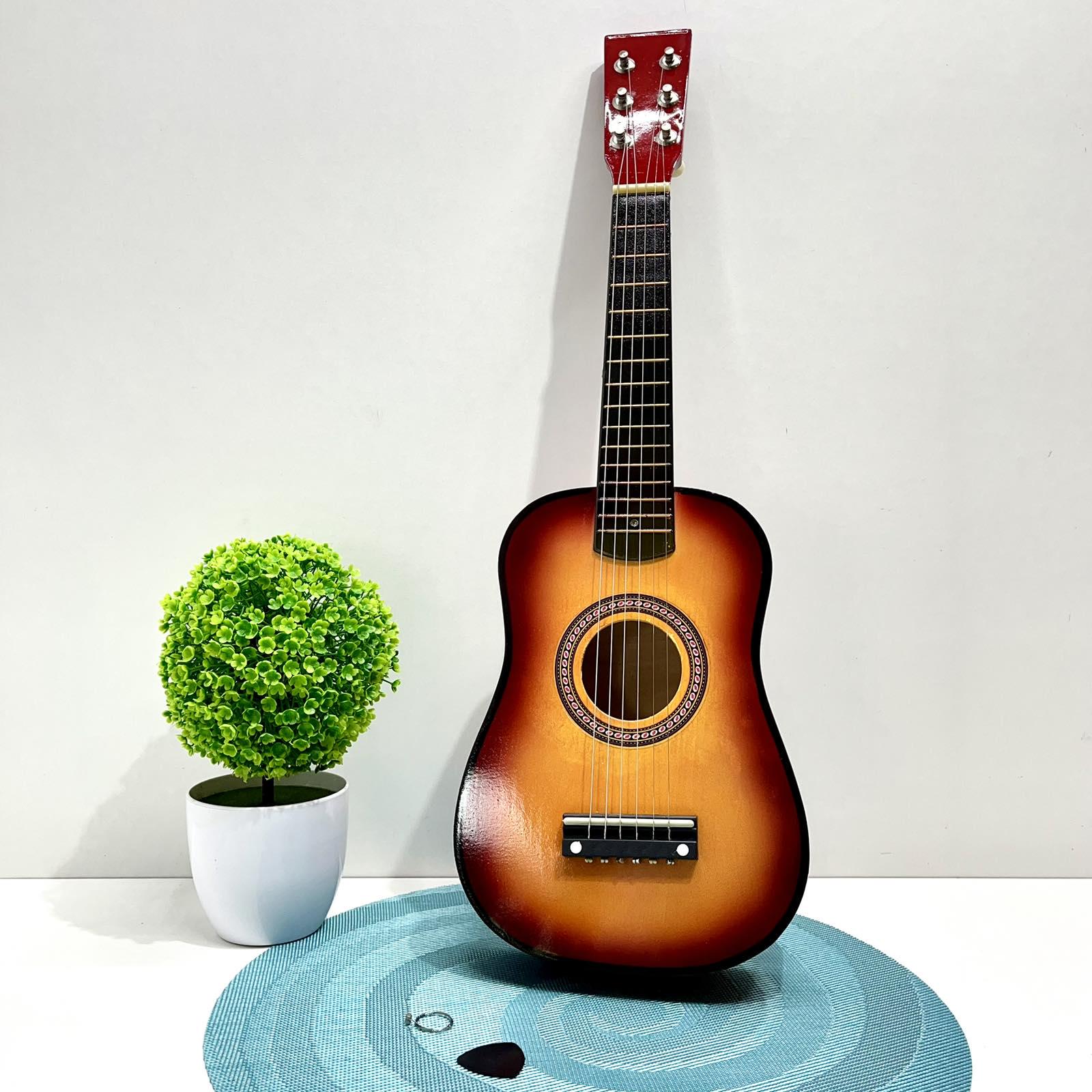 Гітара дерев'яна дитяча 6 струн Жовто-червоний (M 1369) - фото 9 Гітара дерев'яна дитяча 6 струн Жовто-червоний (M 1369) - фото 9