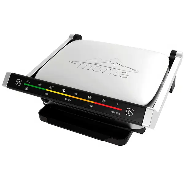 Электрогриль прижимной Monte MT-3307 с антипригарным покрытием и 4 уровнями прокаливания Электрогриль прижимной Monte MT-3307 с антипригарным покрытием и 4 уровнями прокаливания
