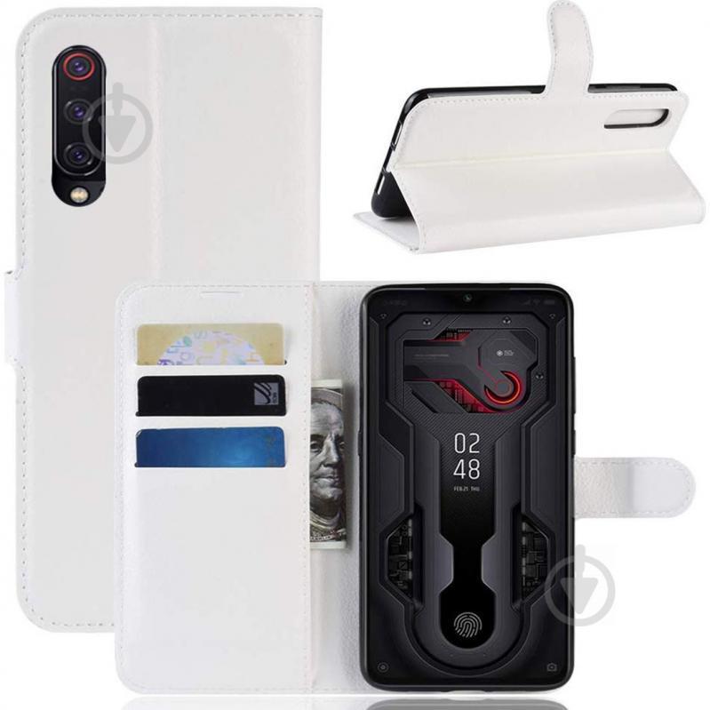 Чехол-книжка Litchie Wallet для Xiaomi Mi 9 Белый (hub_DWKx64852)