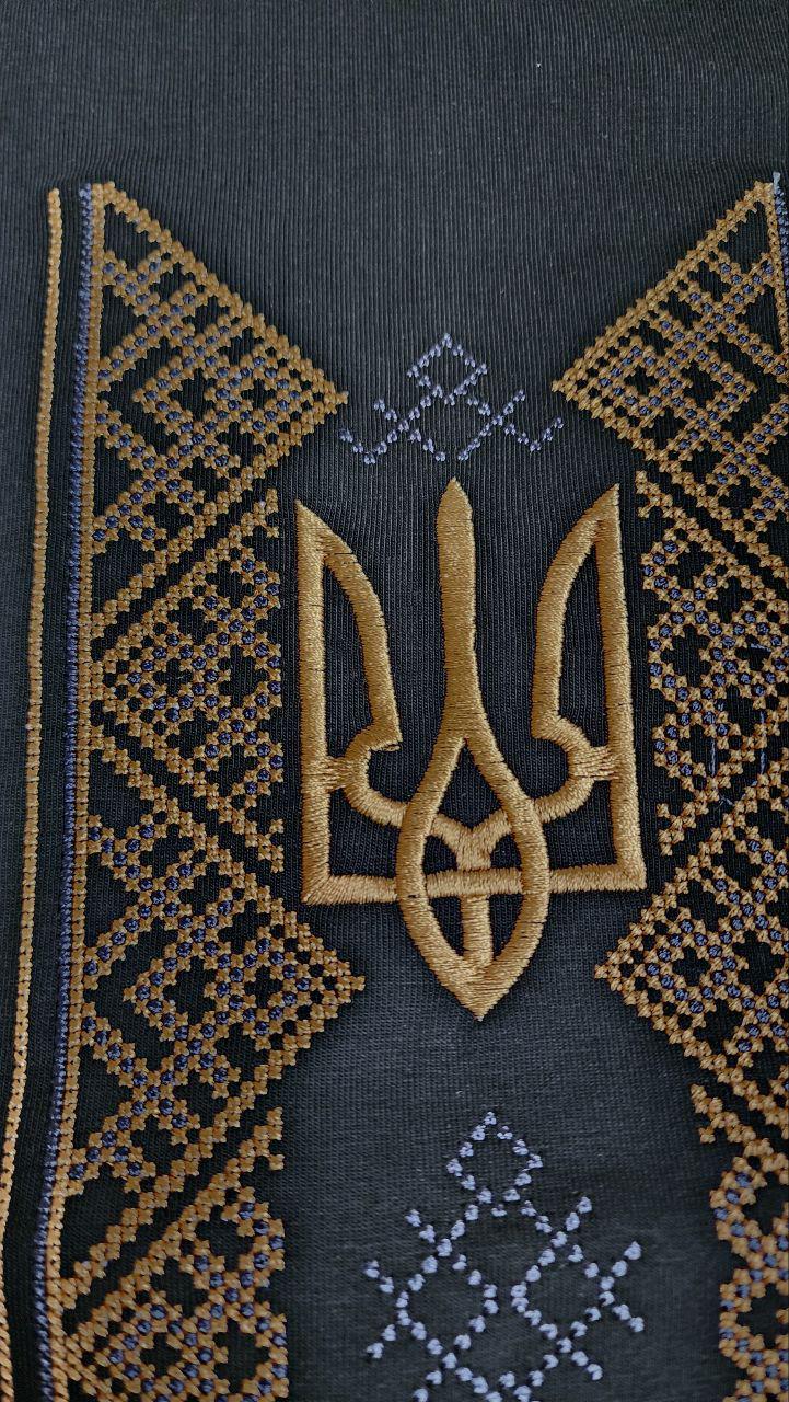 Футболка для мальчика STAY вышивка Герб 152 см Черный (А774) - фото 6