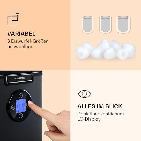 Ледогенератор KLARSTEIN Icemeister 2G LC дисплей из нержавеющей стали 12 кг/24 ч (10035712) - фото 6