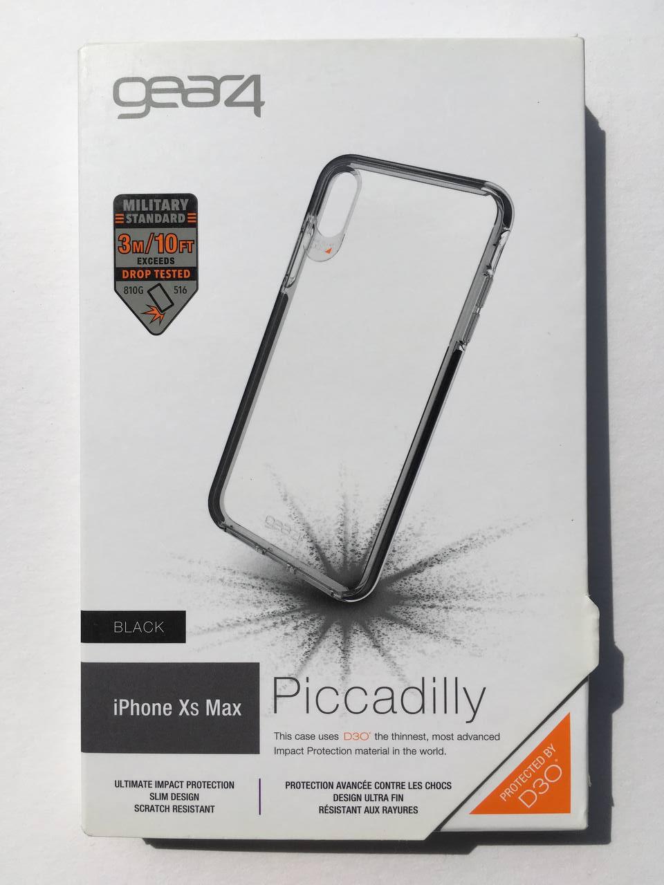 Противоударный прозрачный чехол GEAR4 Piccadilly D3O для Iphone XS Max (6.5") Black + Transparent - фото 9