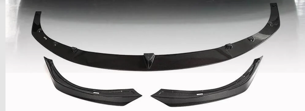Накладка на передній бампер Lip DDCarbon V2 для Tesla Model S 2021-2023 карбон (138436)