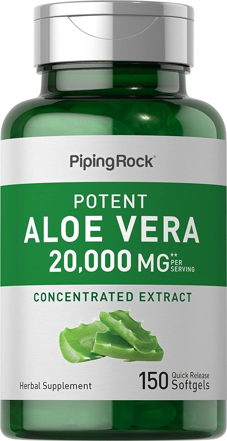 Алоэ вера Piping Rock Potent Aloe Vera 20000 mg 150 Softgels