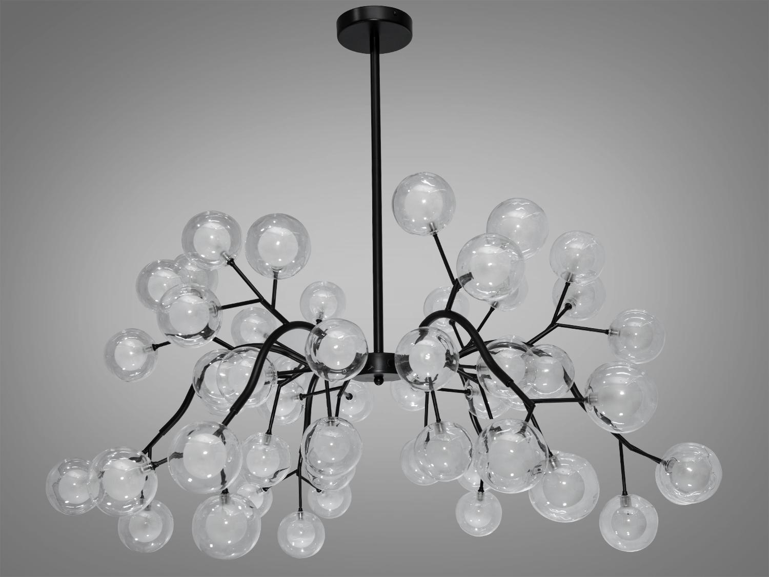 Люстра подвесная Светлячок 54 ламп Черный (886-54B BK) - фото 1 Люстра подвесная Светлячок 54 ламп Черный (886-54B BK) - фото 1