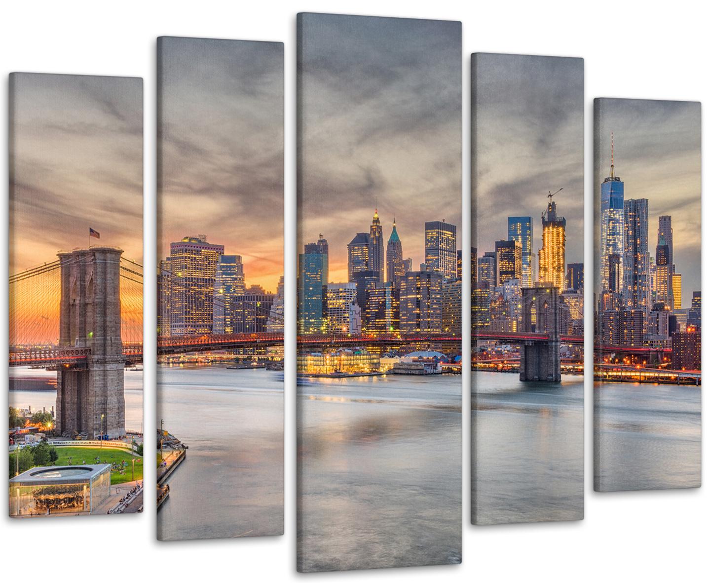 Картина модульная Город Огни 105х150 см (Art-81_5)