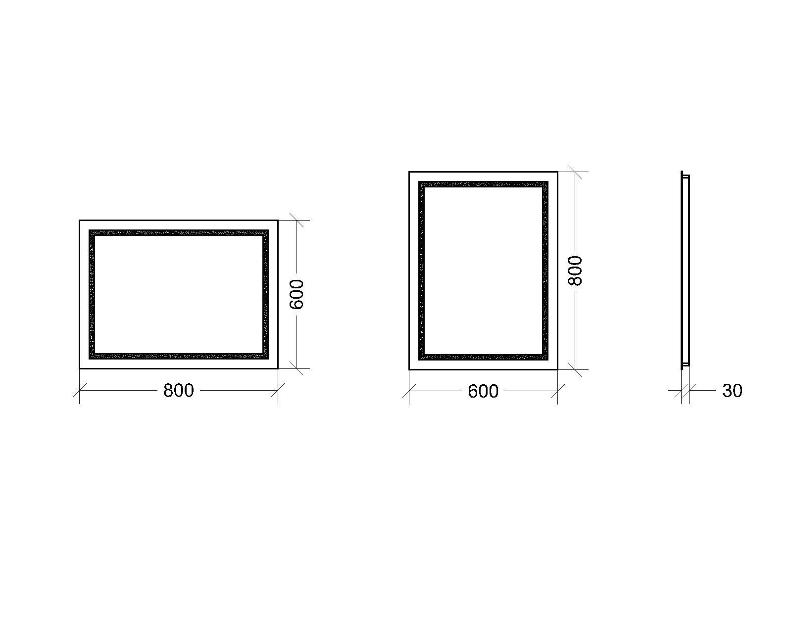 Зеркало с LED подсветкой Эджи 600х800 мм (ADGY 1-600х800) - фото 6