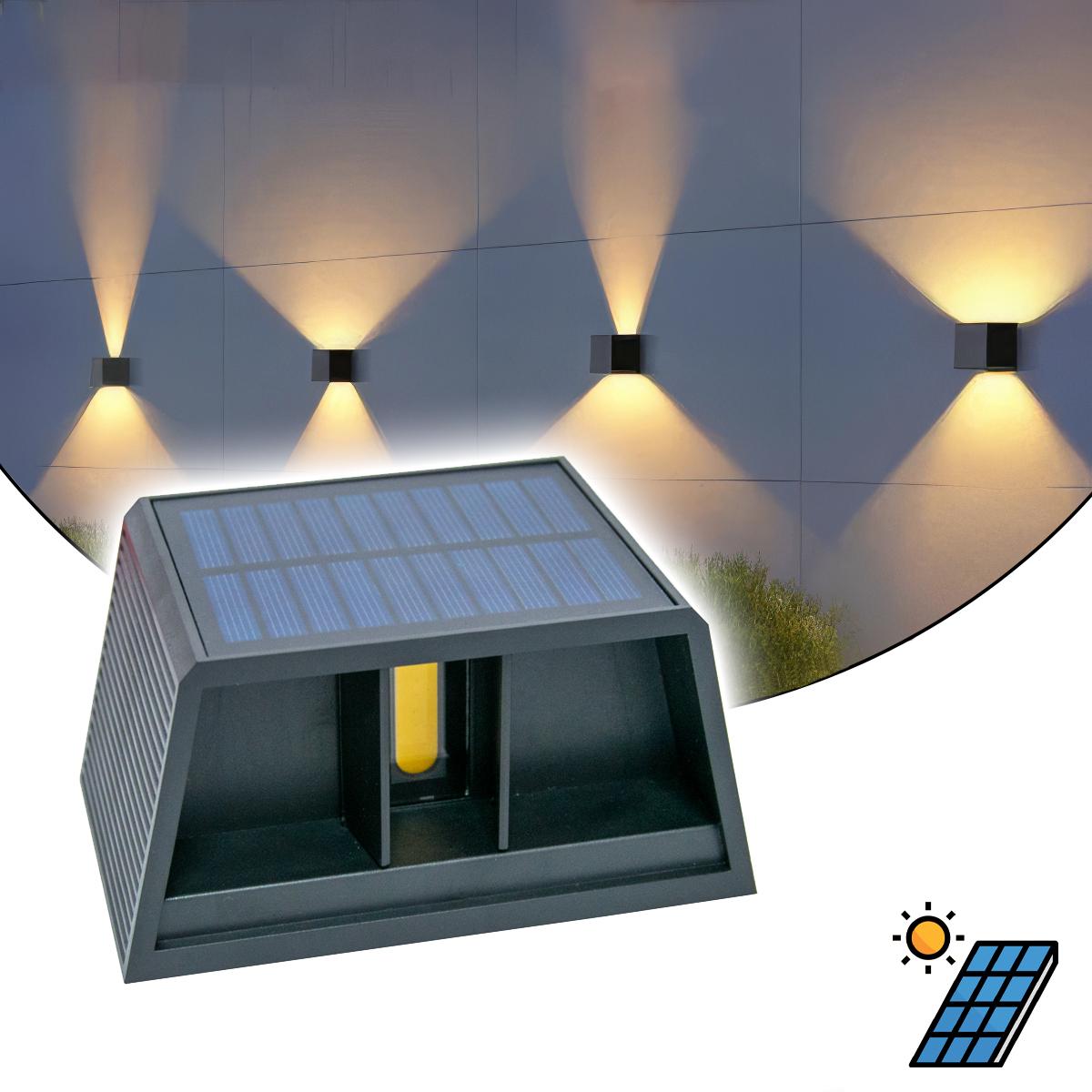 Світильник настінний вуличний Solar Wall Lamp HS-8032 на сонячній батареї (1010599-Black) - фото 2