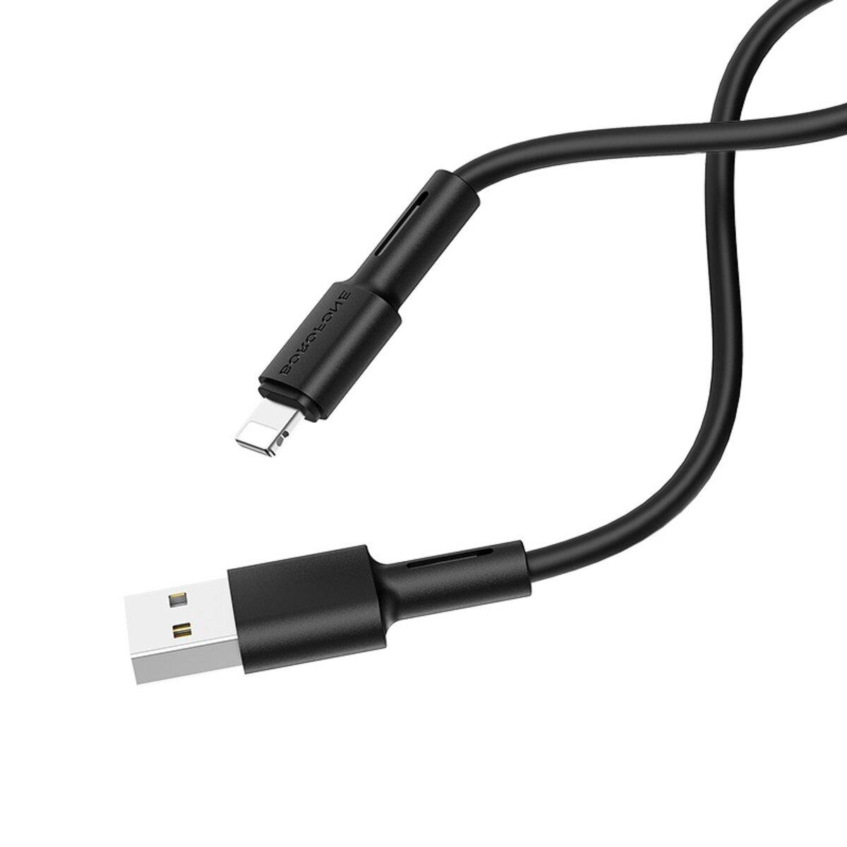 Кабель Borofone BX31 Munificent USB to Lightning 2,4A 1 м Black (BX31LB) Кабель Borofone BX31 Munificent USB to Lightning 2,4A 1 м Black (BX31LB)