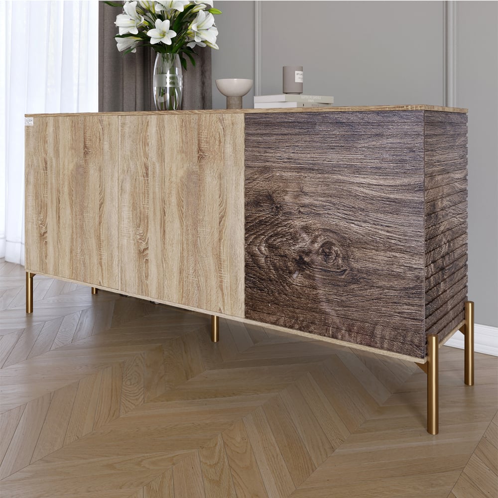 Комод Lion Грей 154x38x76,5 см Дуб Сонома/Дерево (LION-041842)