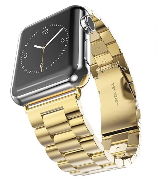 Ремешок стальной BeWatch для Apple Watch series 3/4/5/6 с шириной корпуса 38/40 мм Желтое Золото (1020428) - фото 3 Ремешок стальной BeWatch для Apple Watch series 3/4/5/6 с шириной корпуса 38/40 мм Желтое Золото (1020428) - фото 3