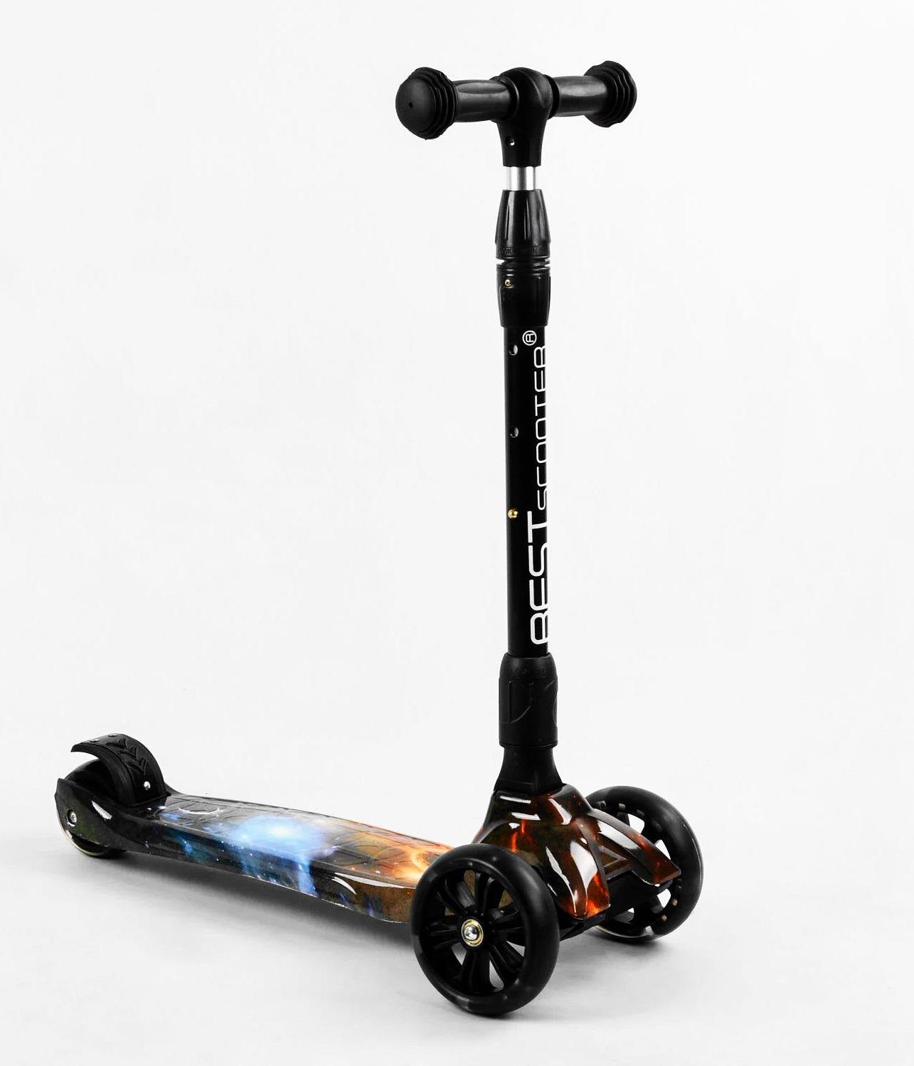 ᐉ Самокат трехколесный Best Scooter Maxi Planets складной колеса PU со ...