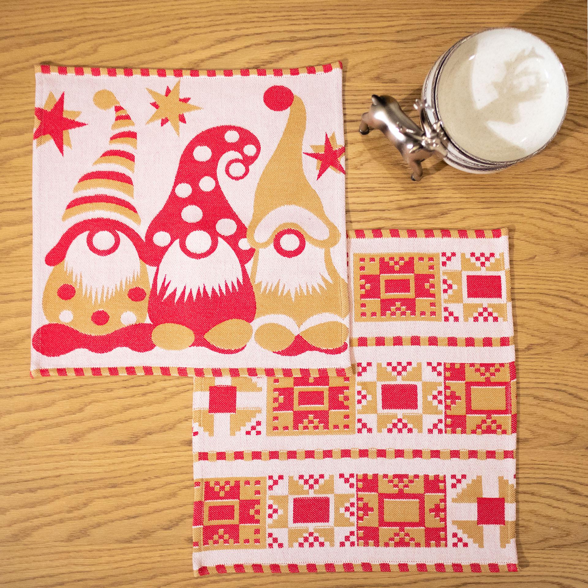 Комплект серветок новорічний Едельвіка Гноми 2 шт. (333-24/00)