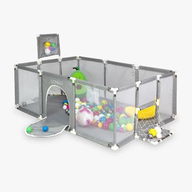 Манеж ігровий дитячий із сітчастими стінками NX-21 180х120х62 см Сірий (17436-1) Манеж ігровий дитячий із сітчастими стінками NX-21 180х120х62 см Сірий (17436-1)