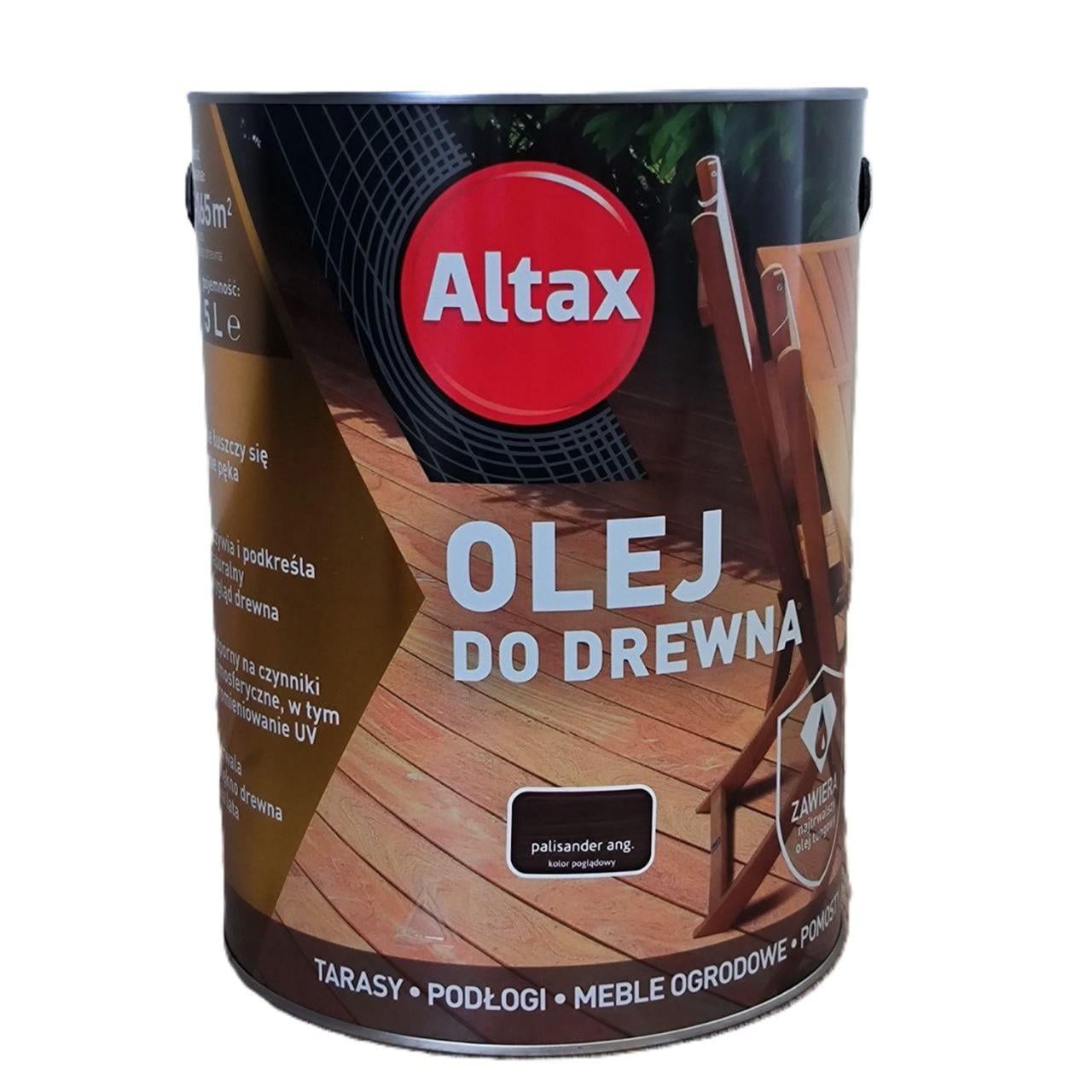 Масло для дерева и садовой мебели Altax Olej do drewna 5 л Палисандр