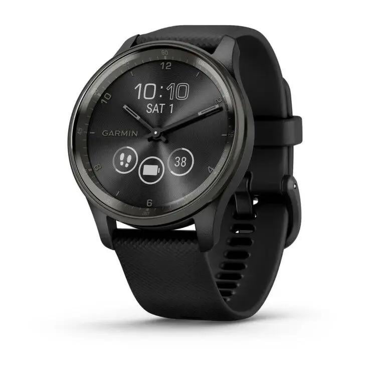 Смарт-годинник Garmin Vivomove Trend Slate S Steel Bezel with Black Case and Silicone Band (010-02665-00)