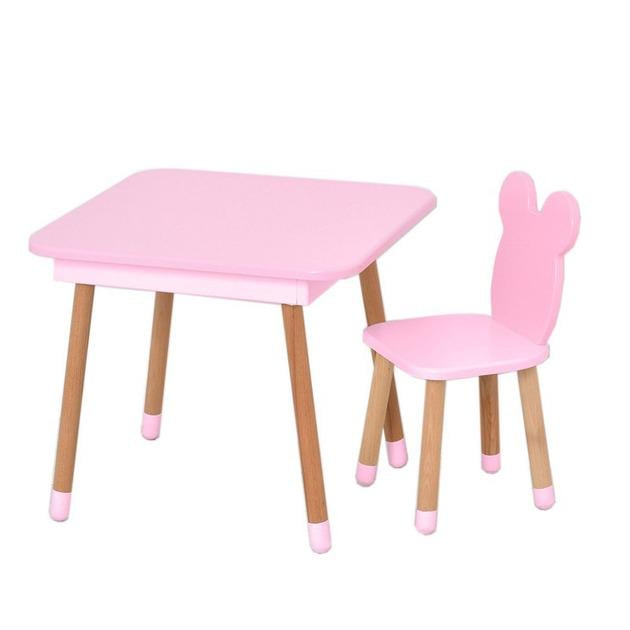 Столик со стулом ArinWOOD Мишка Розовый (08-025R-BOX) Столик со стулом ArinWOOD Мишка Розовый (08-025R-BOX)