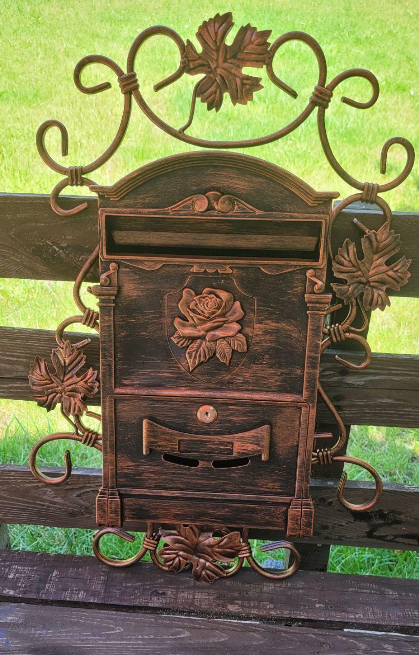 Поштова скринька Троянда Мідний (29614521) - фото 2 Поштова скринька Троянда Мідний (29614521) - фото 2