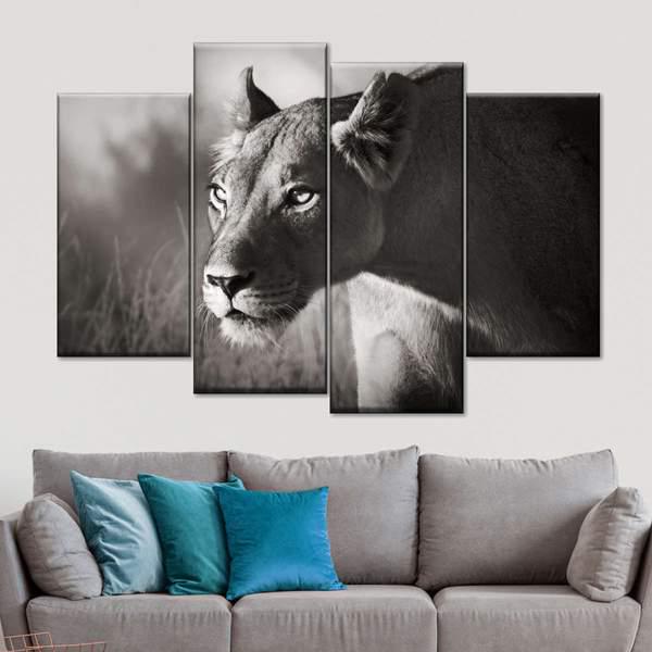Модульная картина KIL Art Волнующее предвкушение из четырех частей 129x90 см (M4_L_216)