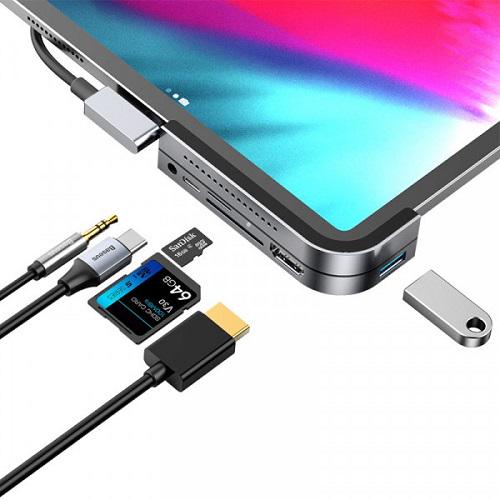 Док-станция BASEUS CAHUB-WJ0G USB3.1 Type-C HDMI Темно-серый - фото 4