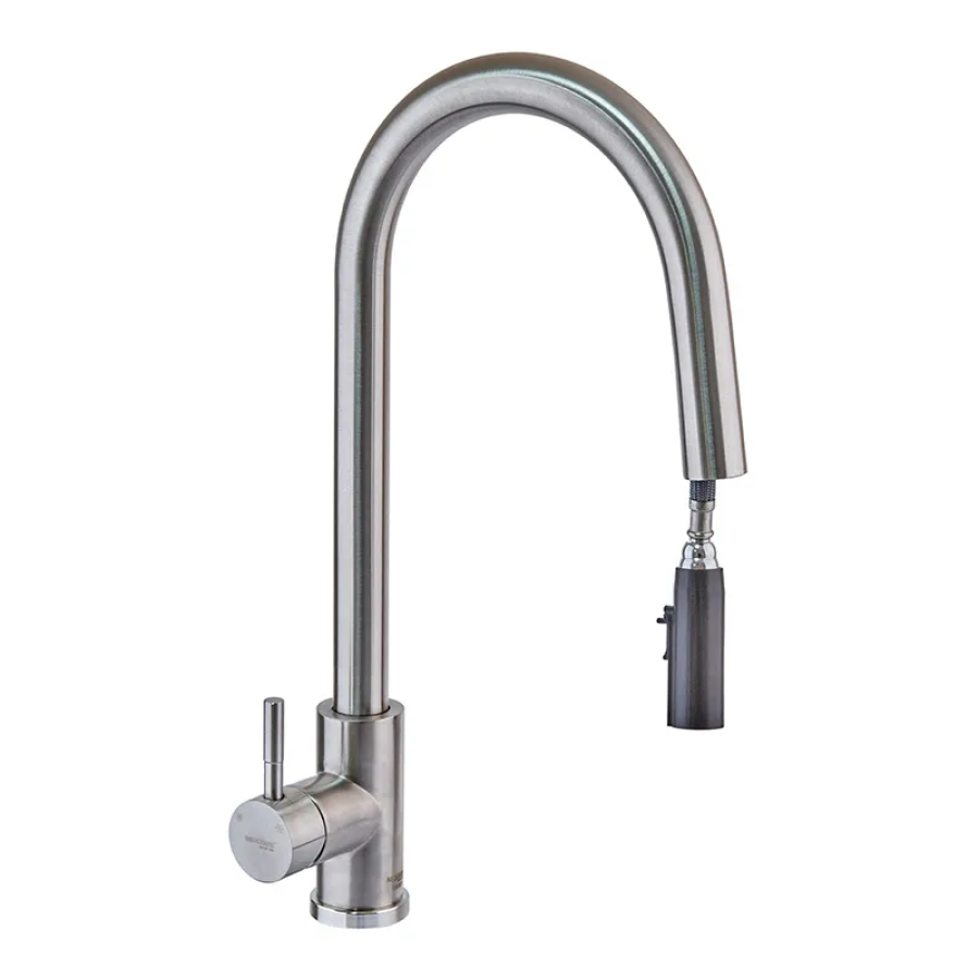 Смеситель кухонный MIXXUS LUX-014 Hidden из нержавеющей стали (MI6231)