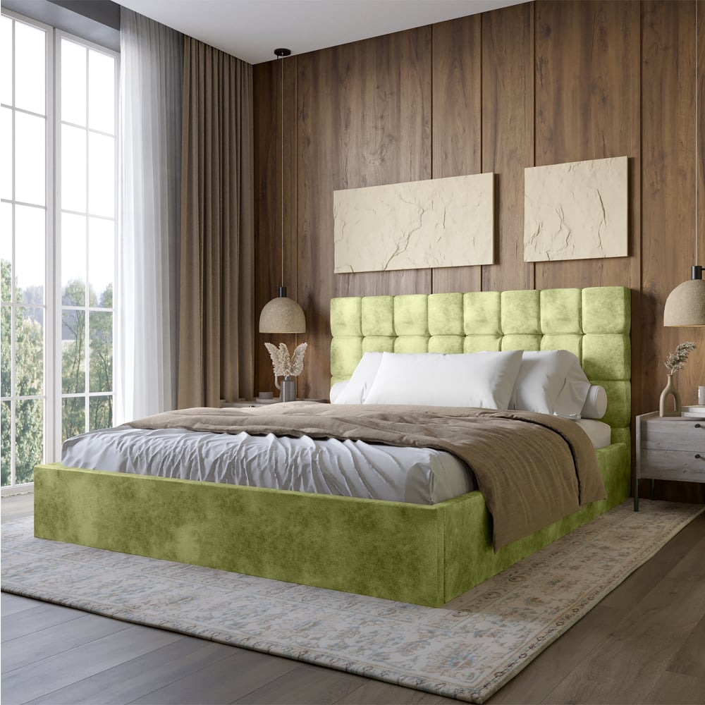 Ліжко двоспальне Lion Піксі Silk 201 160x200 см Фісташковий (Lion-044275)