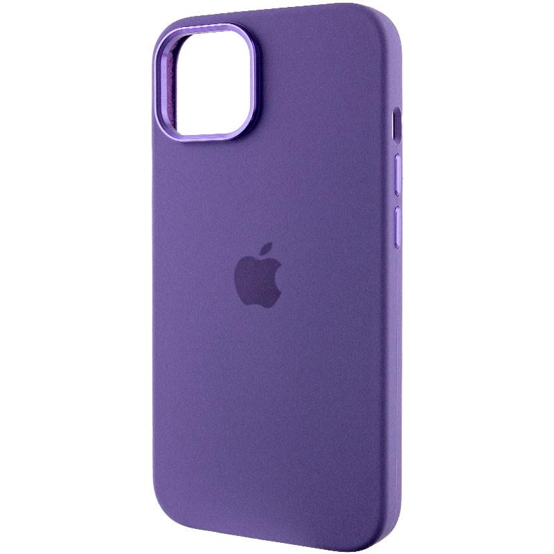 Протиударний чохол Silicone Case Metal Buttons (AA) для Apple iPhone 14 (6.1") Фіолетовий / Iris - фото 3