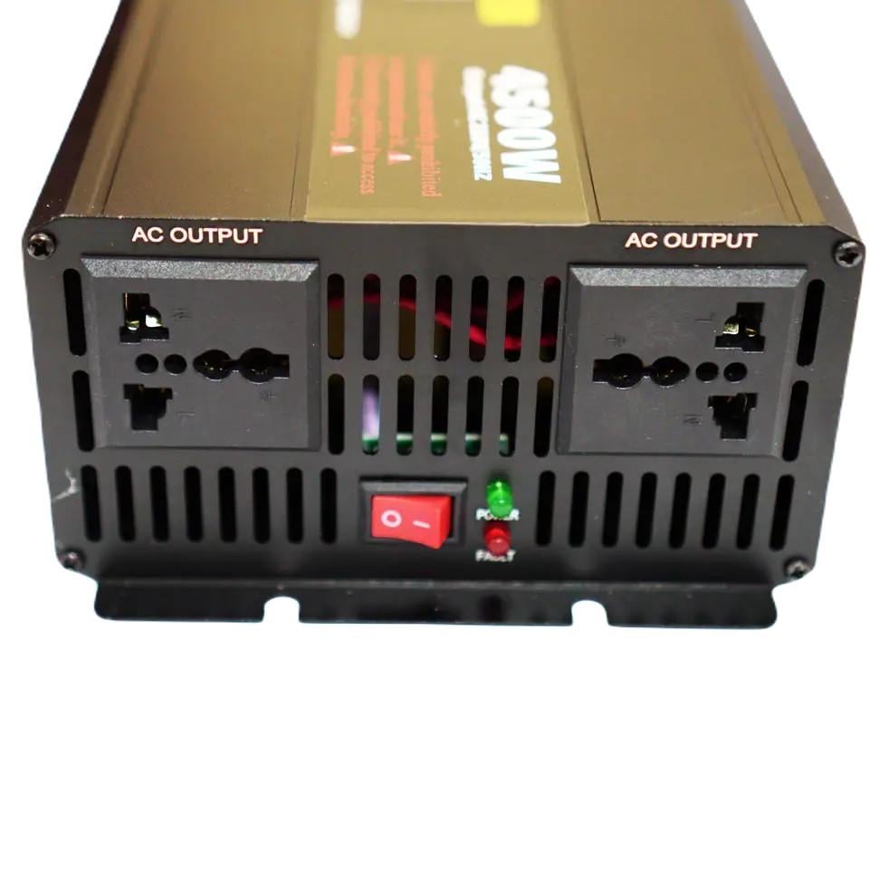 Преобразователь напряжения Eryuan 4500 W LCD DC/AC 12-220 V с чистой синусоидой и вольтметром Black (2024911628) - фото 4