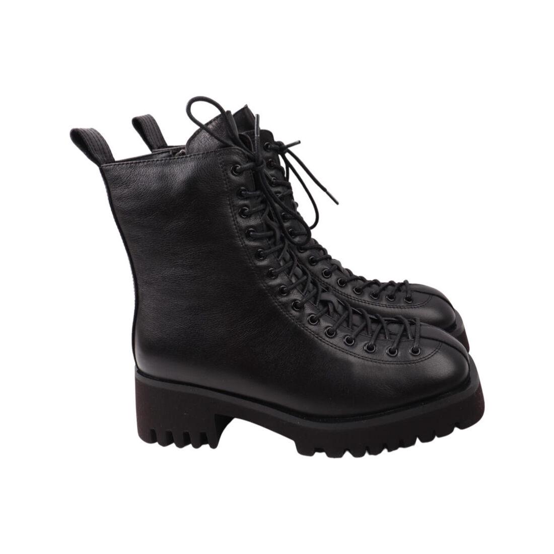 Ботинки женские Belorddini из кожи р. 37 Черный (75-22ZHC)