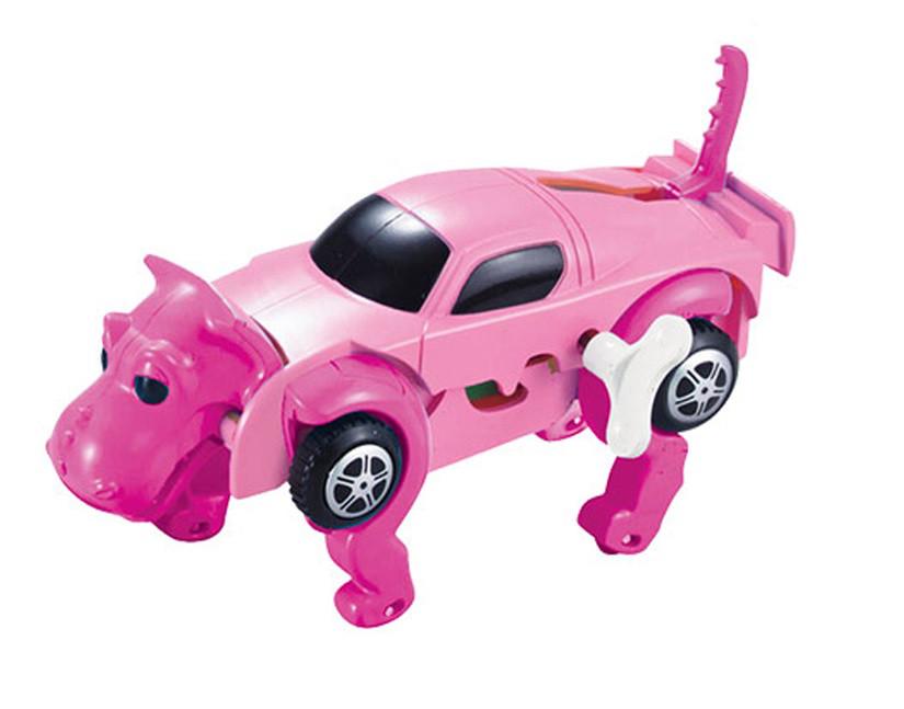 Детская игрушка Jia Du Toys Dino Car заводная машина-трансформер Динозавр Розовый (SUN0729)