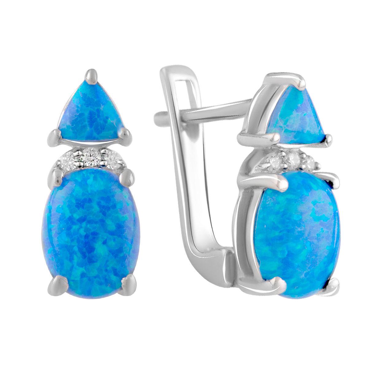 Серебряные серьги с опалом 1,7 ct (2083603)